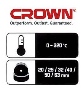 💥 CROWN CT19032 – Soudeuse de tubes PPR 20-63mm 800W 🛠️ - Image 4